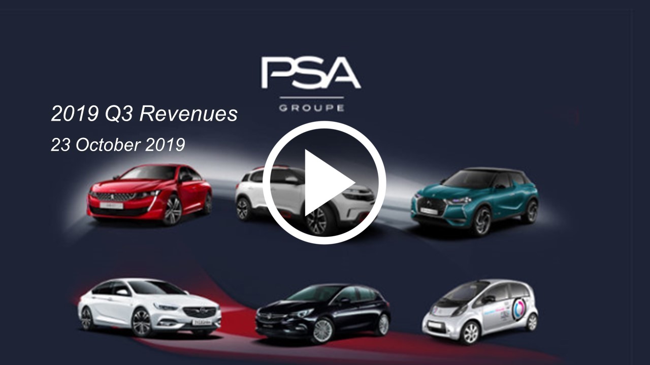 PSA Groupe PSA 2019 Q3 Revenues